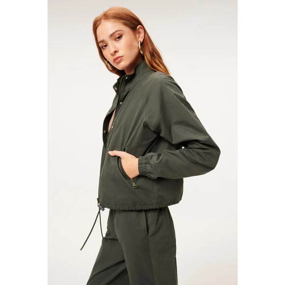 Good American Snap Front Sueded Track Jacket Medium NWT - Picture 2 of 8